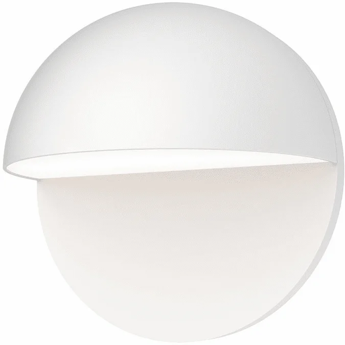 Sonneman 7472.98-WL Mezza Cupola Contemporary Textured White LED Exterior 8″ Lighting Wall Sconce