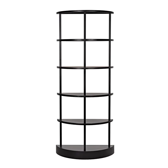 spago bookcase, black metal