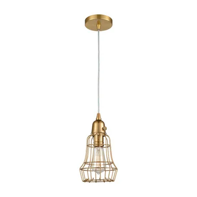 Squashcourt One Light Mini Pendant in Aged Brass (45|D4033)