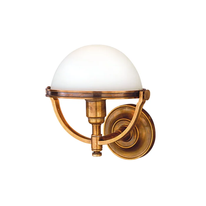 Stratford 1-Light Wall Sconce in Aged Brass 10L x 10W x 11H
