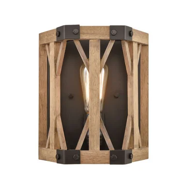Structure One Light Wall Sconce in Oil Rubbed Bronze (45|33320/1)
