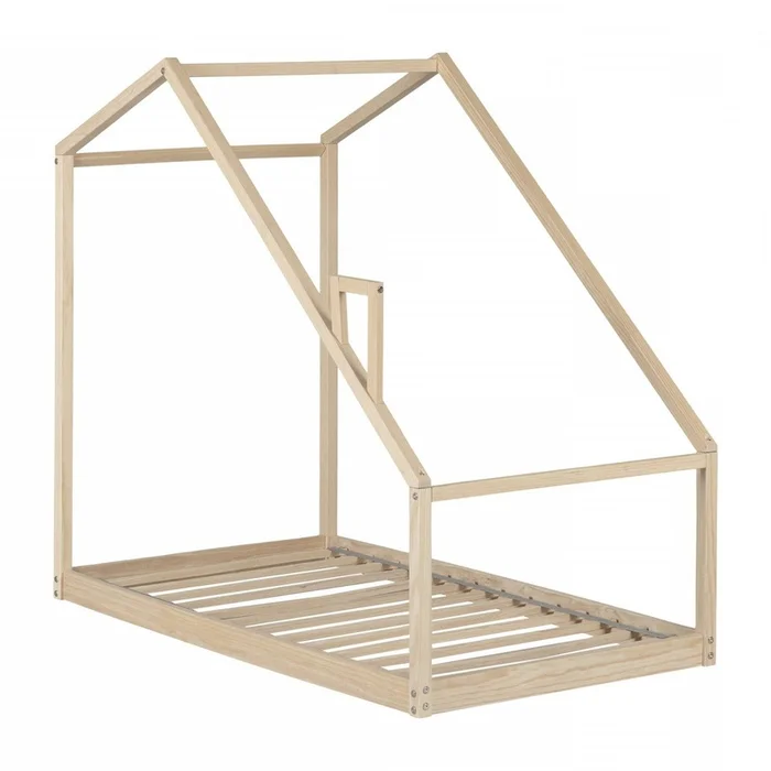 Sweedi House Bed with Chimney – Natural|Lit maison Sweedi avec chemine – naturel