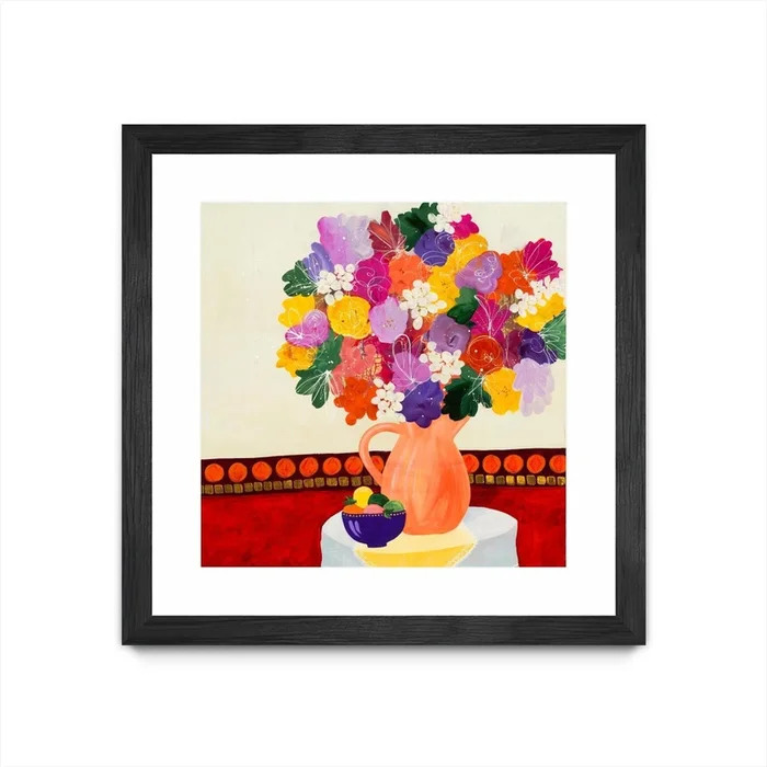 Taking In The Love Matted and Framed Black 36×36 Wall Art|uvre dart murale encadre noire et mate Taking In The Love 36×36