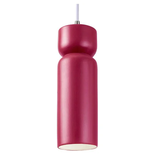 Tall Hourglass LED Pendant (254|CER-6510-CRSE-NCKL-WTCD-LED1-700)