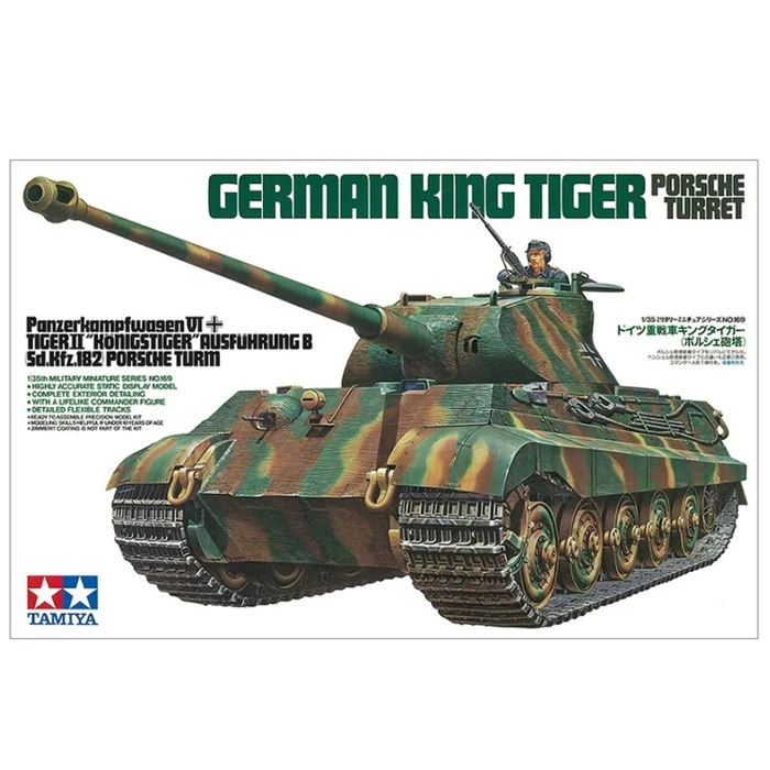 TAMIYA German King Tiger Porsche Turret Tank 1:35 – 35169