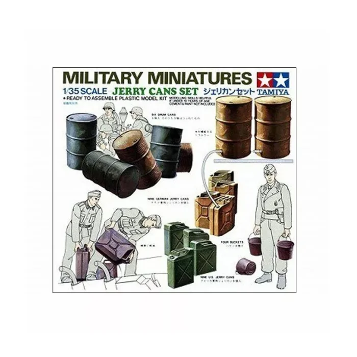 TAMIYA Jerry Can, Barrel & Bucket Set 1:35 – 35026