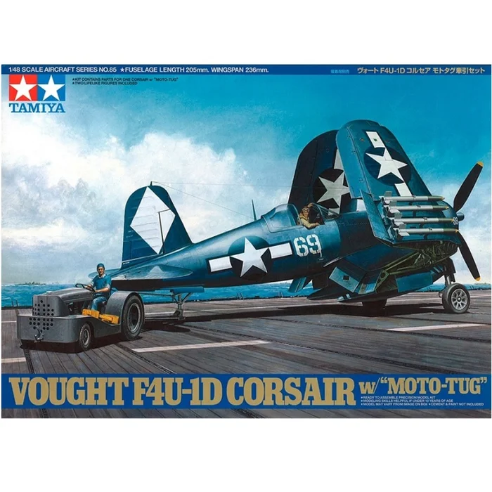 TAMIYA Vought F4U-1D Corsair w/ Moto-Tug 1:48 – 61085