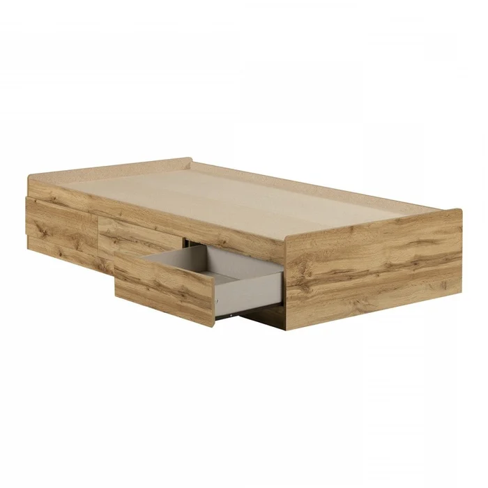 Tassio 3-DrawerTwinMates Bed – Nordik Oak|Lit matelot simple Tassio 3tiroirs – chne nordique