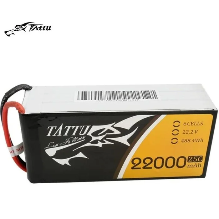 TATTU 22000MAH 22.2V 25C 6S1P LIPO BATTERY PACK