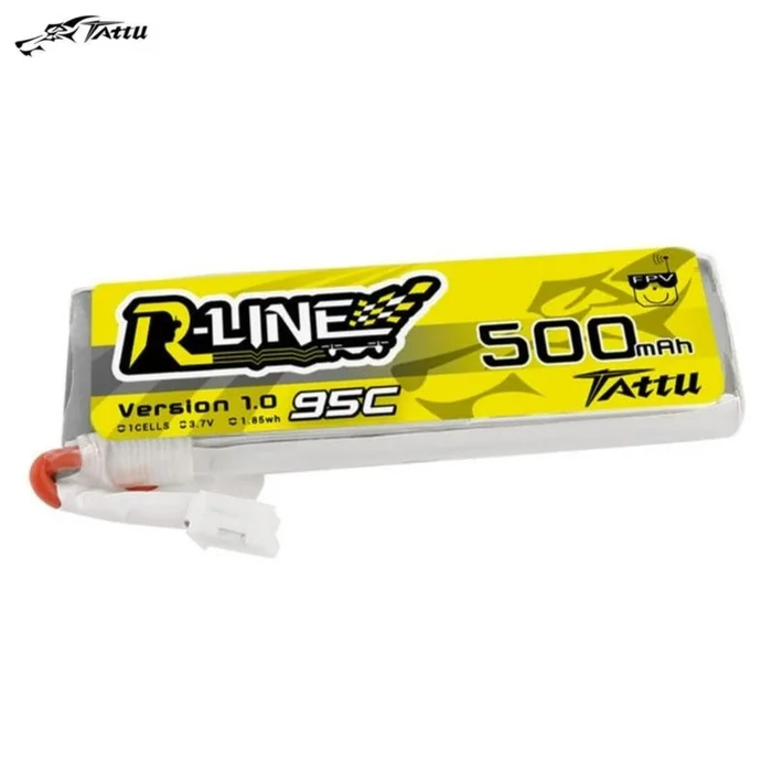Tattu 500mAh 3.7V 95C 1S1P Lipo Battery Pack With JST-PHR Plug