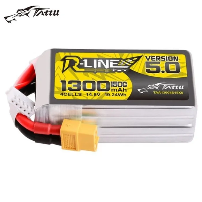 Tattu R-Line Version 5.0 1300mAh 14.8V 150C Lipo Battery