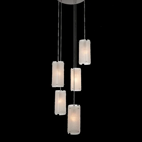 Textured Glass Round 3pc Multi-Pendant (1289|CHB0044-03-MB-BG-C01-E2)
