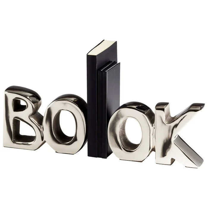 The Book Bookends Nickel By Cyan Design