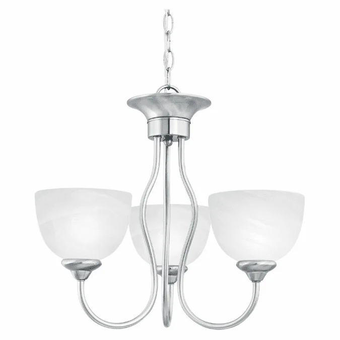Thomas SL801478 Tahoe 19 Inch Diameter 3 Lamp Brushed Nickel Mini Chandelier Light