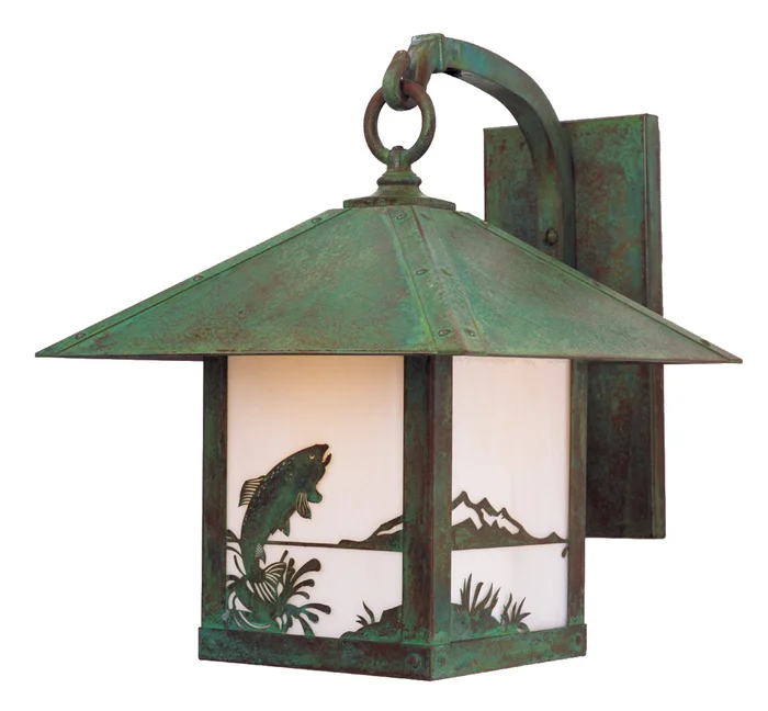 Timber Ridge One Light Wall Mount in Verdigris Patina (37|TRB-9ARAM-VP)