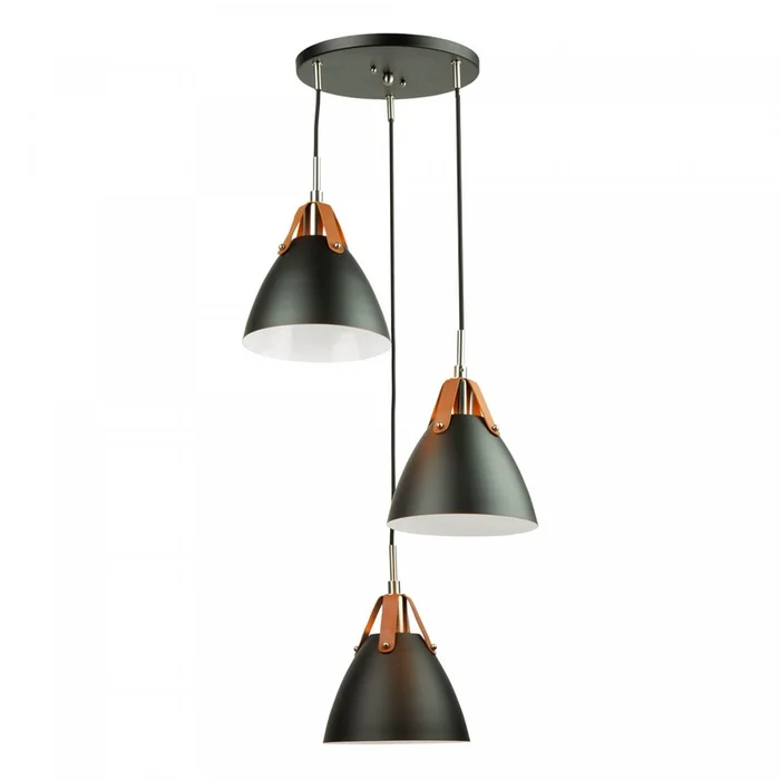 Tote 3-Light Black Pendant | Luminaire suspendu Tote noir 3ampoules | D06HQ6SB