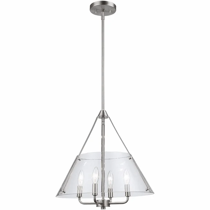 Trans Globe 11584 BN Armani Brushed Nickel Drop Lighting Fixture