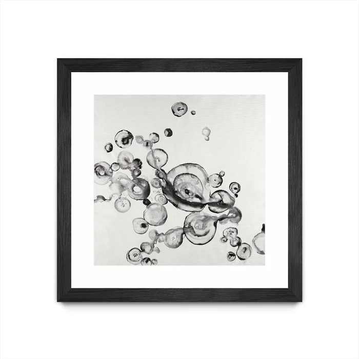 Transparent Onyx Matted and Framed Black 30×30 Wall Art|uvre dart murale encadre noire et mate Transparent Onyx 30×30