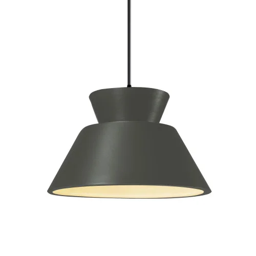 Trapezoid 1-Light LED Pendant (254|CER-6420-PWGN-MBLK-BKCD-LED1-700)