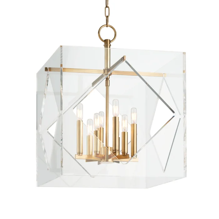 Travis 8-Light Chandelier in Aged Brass 20L x 20W x 26.5H