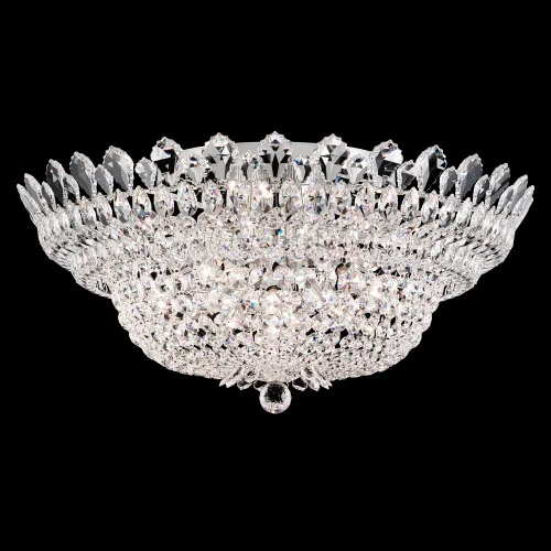 Trilliane 23 Light 120V Semi-Flush Mount in Polished Stainless Steel with Heritage Handcut Crystal (168|5877H)