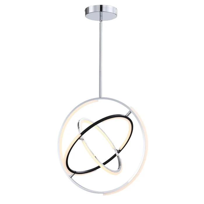 Trilogy Collection 24 Integrated LED Pendant – Polished Nickel|Luminaire suspendu de la collection Trilogy avec lumire DEL intgre de 24po – nickel poli