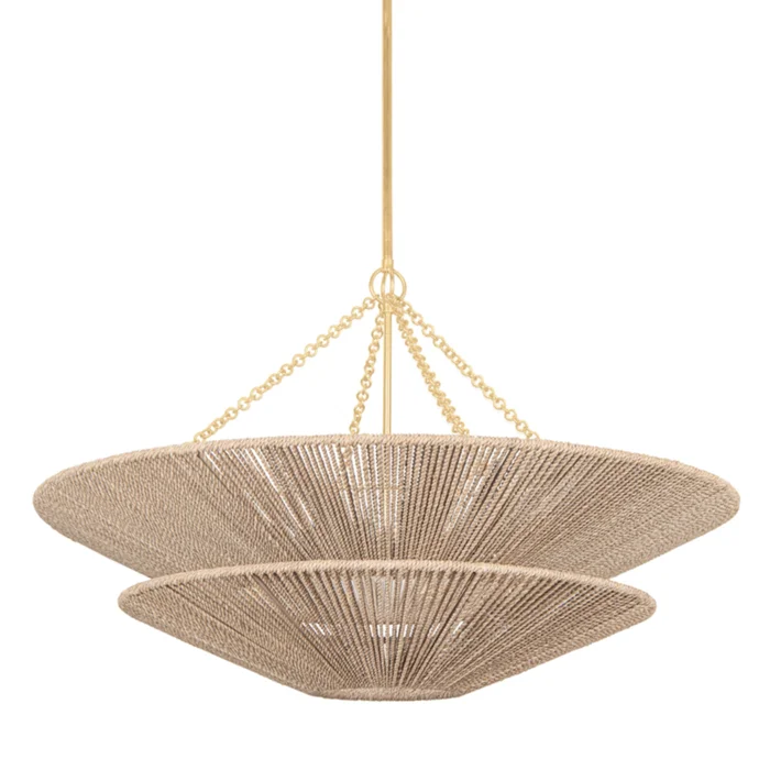 Tropea 8-Light Chandelier in Gold Leaf 40L x 40W x 25.25H