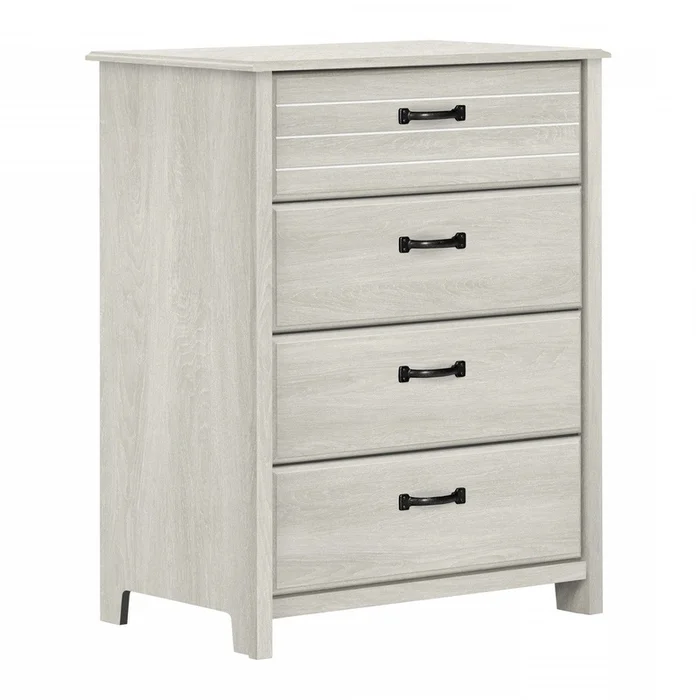 Ulysses 4-Drawer Chest – Winter Oak|Commode verticale Ulysses 4tiroirs – chne hivernal