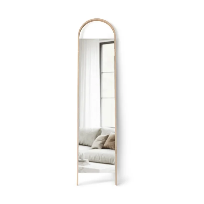 Umbra Bellwood Leaning Mirror – Natural|Miroir adosser au mur Bellwood de Umbra – naturel