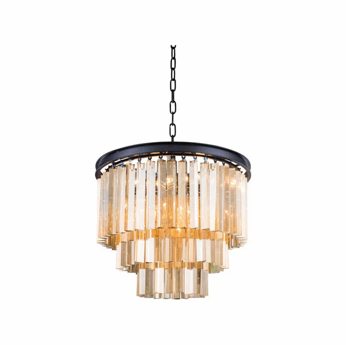 Urban Classic 1201D20MB-GT-RC Sydney Matte Black 20″ Ceiling Light Pendant