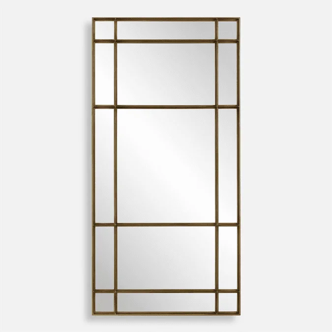 Uttermost 08182 Spurgeon Modern Plated Antique Brass Wall Mounted Mirror