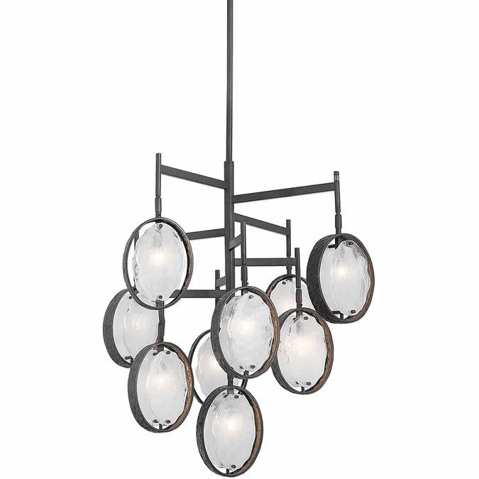 Uttermost 21317 Maxin Contemporary Dark Hammered Bronze Lighting Chandelier