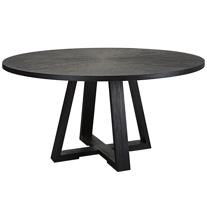 Uttermost Gidran Round Dining Table – Black – 25206