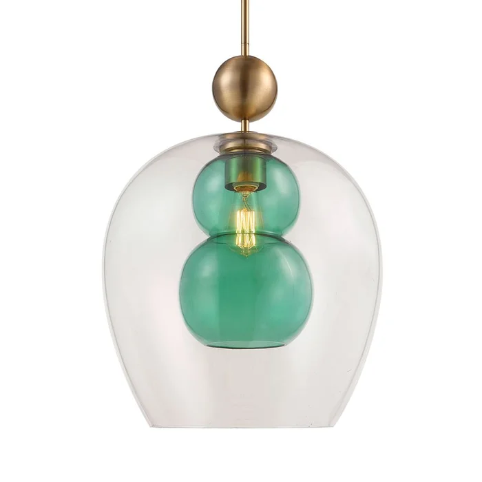 Uttermost Shamrock 1-LT Glass Pendant – Shamrock Green – 21561