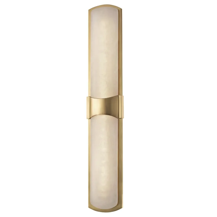 Valencia 1-Light Wall Sconce in Aged Brass 4.75L x 4.75W x 26H