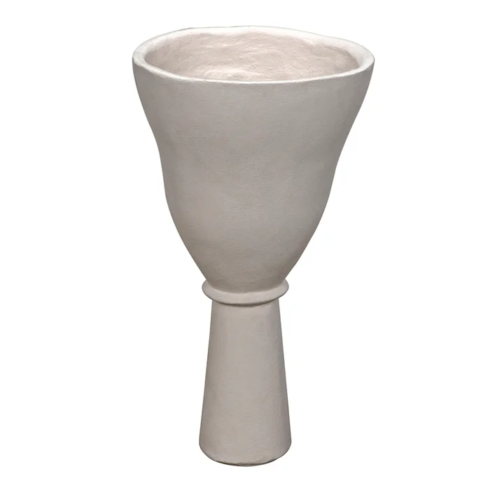 vase, white fiber cement