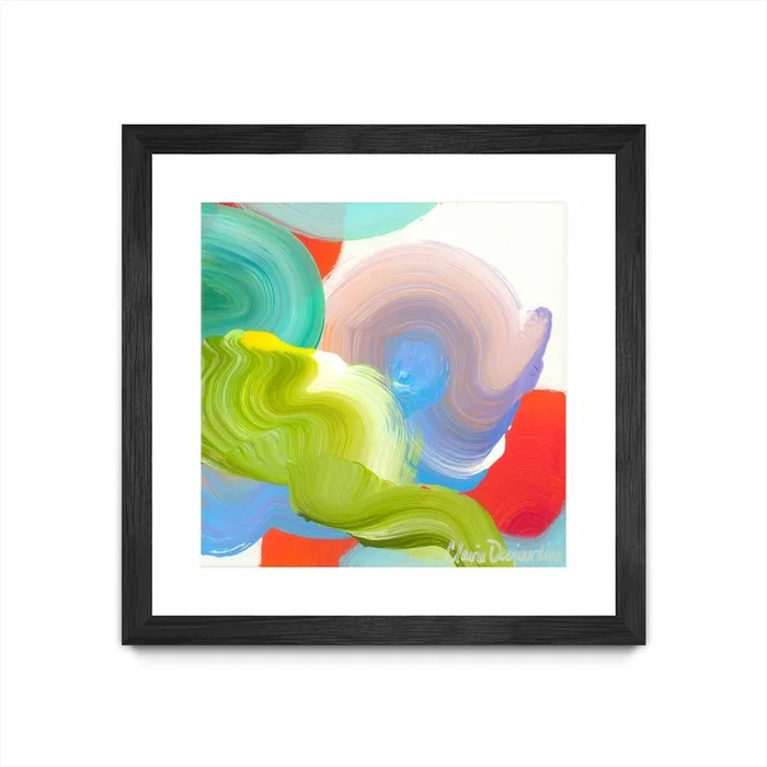 Vav 05 Matted and Framed Black 30×30 Wall Art|uvre d’art murale encadre noire et mate Vav 05 30×30