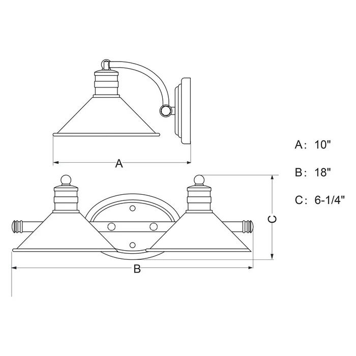 Vaxcel Akron 2-LT Vanity – Satin Nickel and Matte White – W0376