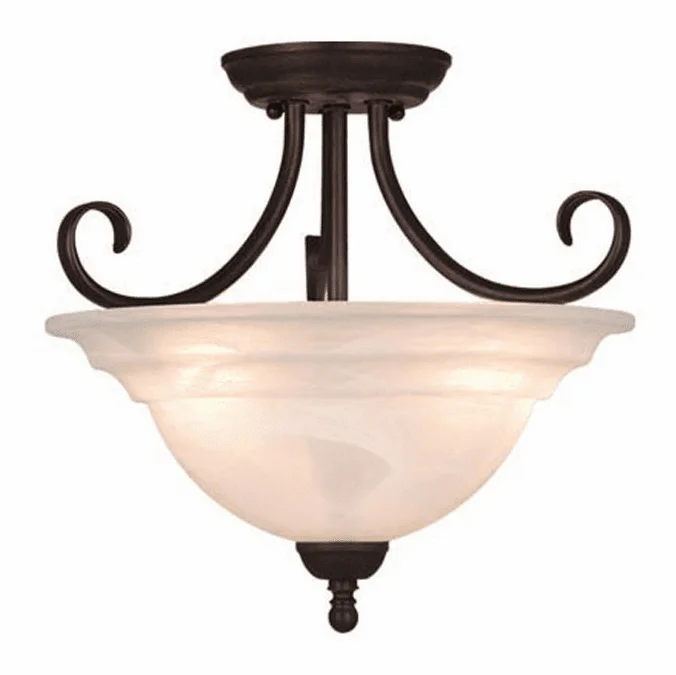 Vaxcel CF65353OBB Babylon Oil Burnished Bronze Finish 12.75″ Tall Flush Mount Ceiling Light Fixture