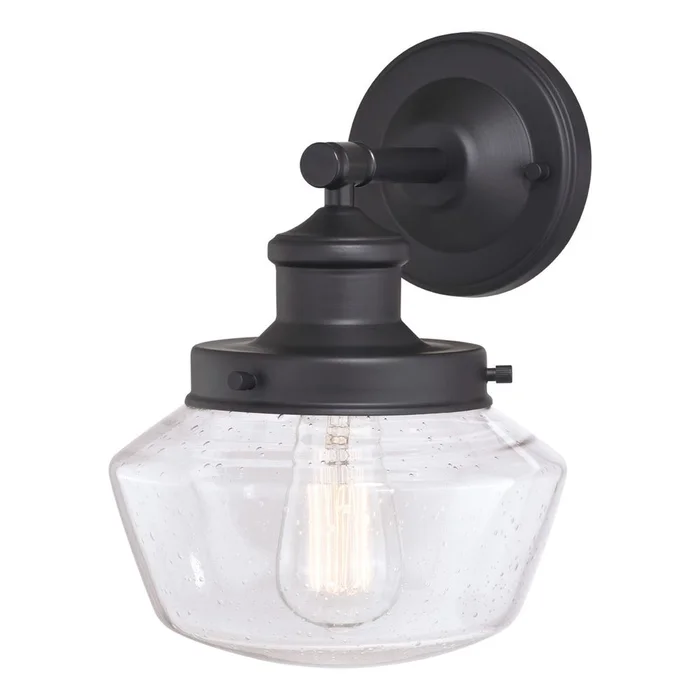 Vaxcel Collins 1-LT Outdoor Wall Lantern – Matte Black – T0545