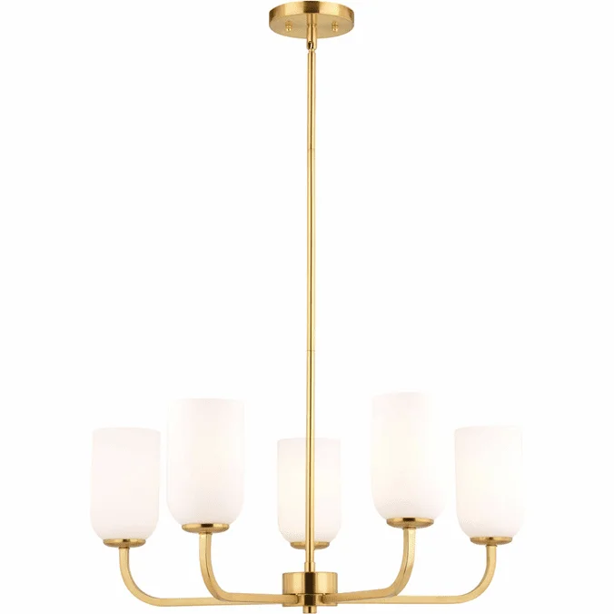 Vaxcel H0305 Shelby Modern Natural Brass Chandelier Light