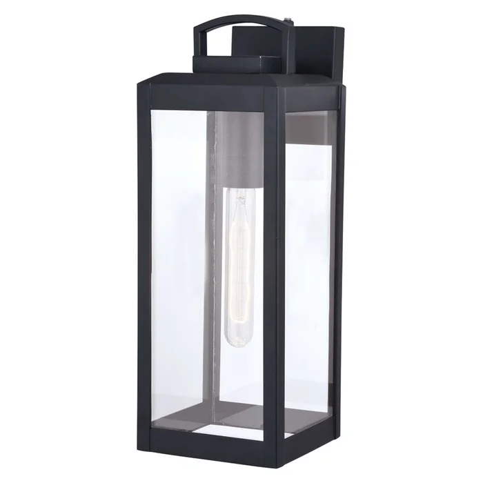 Vaxcel Kinzie 1-LT Outdoor Wall Lantern – Textured Black – T0567