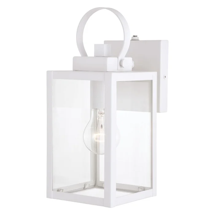 Vaxcel Medinah 1-LT Outdoor Wall Lantern – Textured White – T0553
