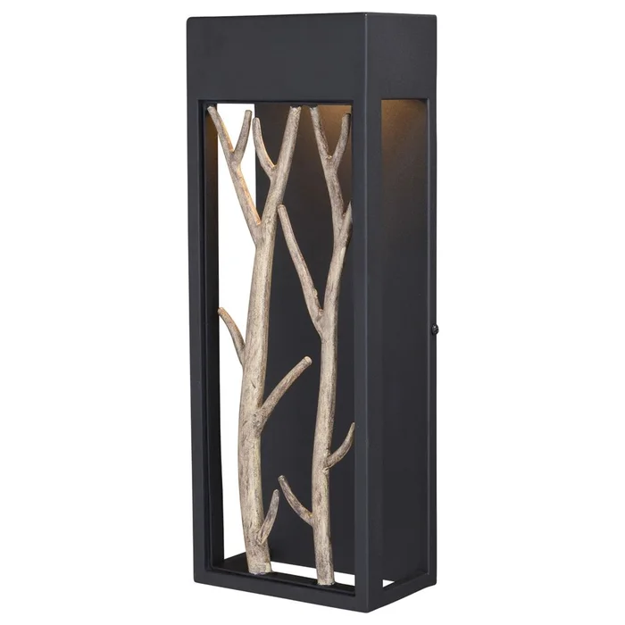 Vaxcel Ocala 1-LT Wall Sconce – Textured Black and Poplar – T0561