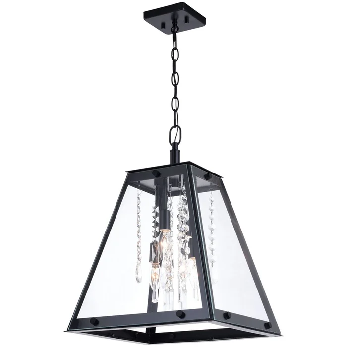 Vaxcel Tremont 4-LT Crystal Bronze Urban Loft Pendant – Oil Rubbed Bronze – P0323