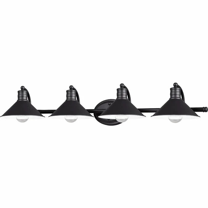 Vaxcel W0286 Akron Contemporary Oil Rubbed Bronze and Inner Matte White 4-Light Bath Lighting
