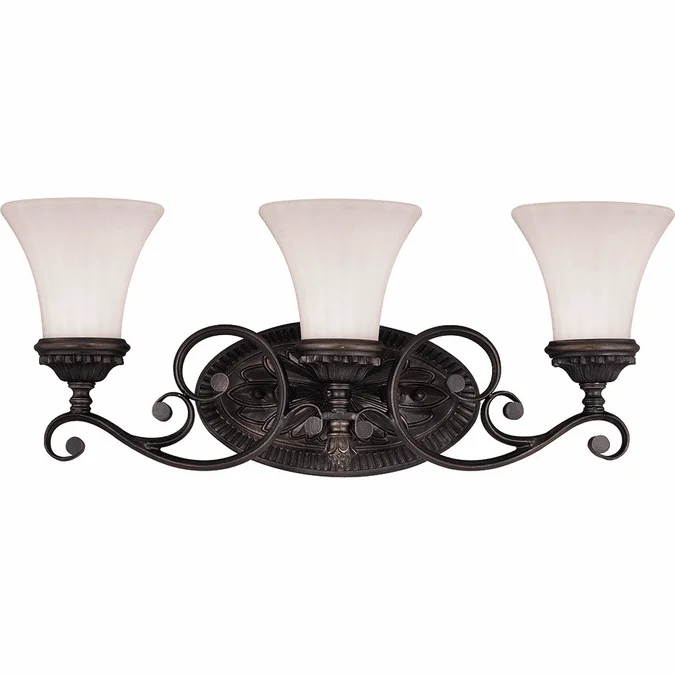 Vaxcel W0303 Avenant Traditional Venetian Bronze 3-Light Bathroom Lighting Fixture