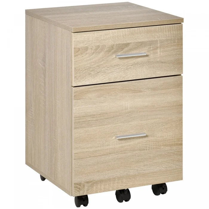 Vinsetto 2 Drawer Filing Cabinet With Hanging Rail|Vinsetto Classeur A 2 Tiroirs Avec Rail De Suspension