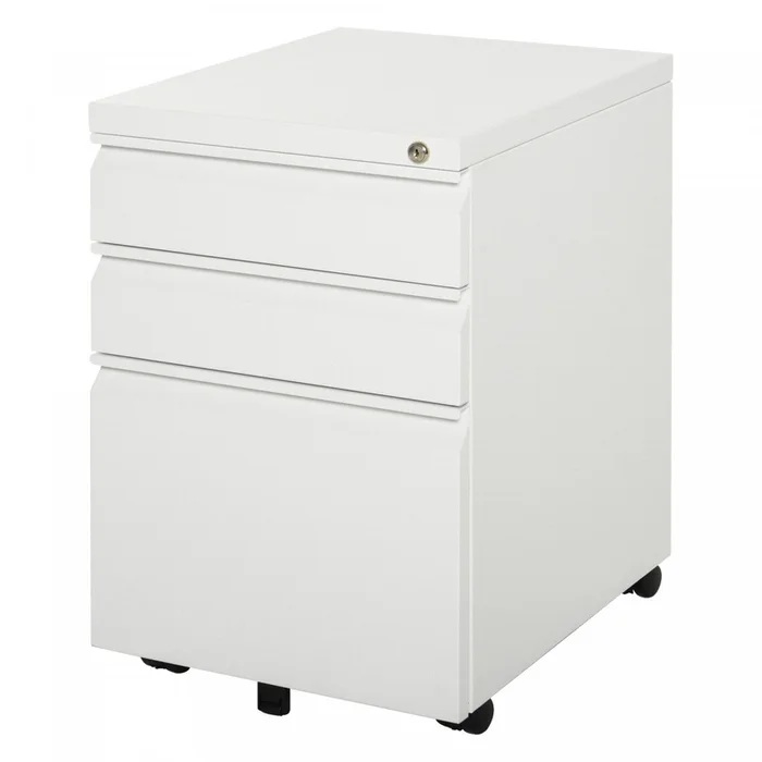Vinsetto Filing Cabinet With 3 Lockable Drawers|Vinsetto Classeur A 3 Tiroirs Verrouillables