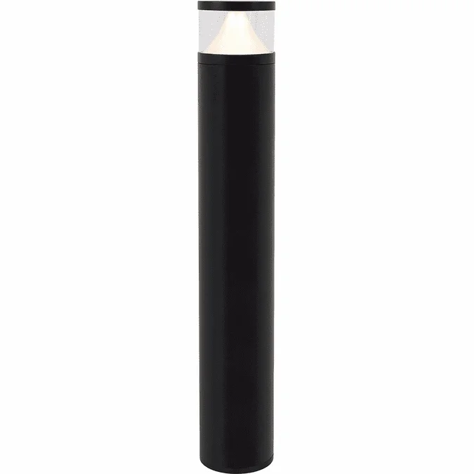 Visual Comfort Modern ARKAY-THREE-BOLLARD-BLACK Arkay Contemporary Black LED Outdoor Lamp Post Light Bollard